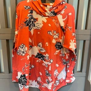 LuLaRoe lightweight hooded sweatshirt